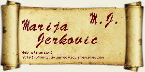 Marija Jerković vizit kartica